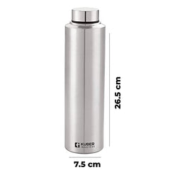 Kuber Industries Stainless Steel Bowl, Plate, and Bottle Set | Durable, Mirror Finish Shiny Utensils | Stainless Steel 200ml Bowl Set of 6, 1 Liter Bottle and Plate Set of 6