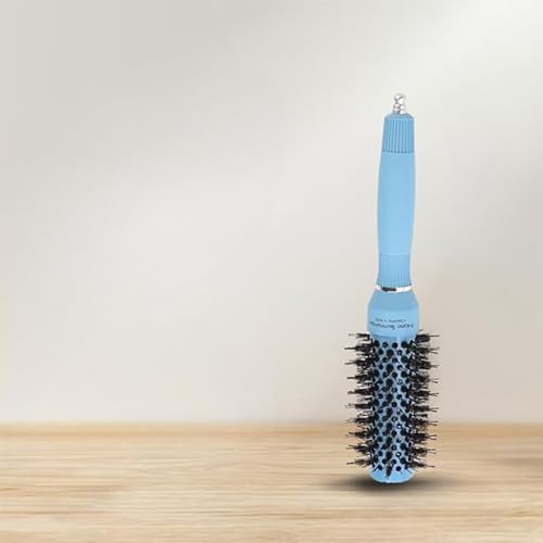 Kuber Industries Hair Brush | Bristles Brush | Hair Brush with Paddle | Sharp Hair Brush for Woman | Suitable For All Hair Types | Curling Round Brush | TGX525 | Sky Blue