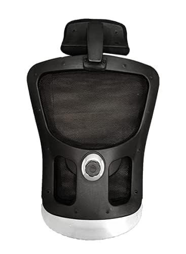 Kuber Industries Ergonomic Office Chair Back Part Replacement | High Back Mesh Rolling Chair Spare Parts with Headrest & Backrest Lumbar Support | Ideal for Study/Gaming/Computer Chair | Black