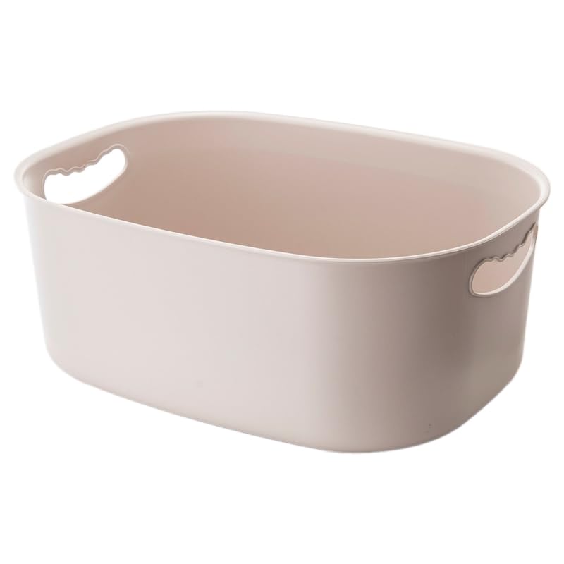 Homestic Multipurpose Medium Storage Box With Handle|Basket For Cosmetic, Fruits, Storage 20 L | Beige|