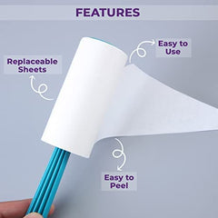 Kuber Industries Lint Remover | Super Sticky Lint Roller | Easy | Lint Roller for Clothes | Lint Roller for Pet Hair | 60 Sheets (1 Roller + 1 Replacement Roll) (Pack of 4)