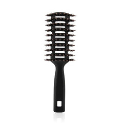 Kuber Industries Hair Brush | Flexible Bristles Brush | Hair Brush with Paddle | Quick Drying Hair Brush | Suitable For All Hair Types | Round Vented Hair Brush | Pack of 2 | C13-X-BLK | Black