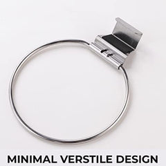 Kuber Industries Stainless Steel Towel Hanger for Bathroom|Easy DIY Installation|Bathroom Accessories for Modern Homes|Multipurpose Napkin Holder for Bathroom & Kitchen|ZT-3121|Pack of 2|Silver