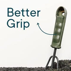 Kuber Industries Garden Tools|Small & Big Hand Trowels|Hand Cultivator|Hand Weeder & Fork Carbon Steel|SJ-5020|Comfortable & Easy Grip Handles|Set of 5|Green & Black (Pack of 3)