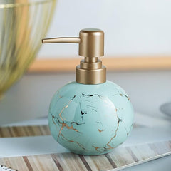 Kuber Industries Liquid Soap Dispenser | Handwash Soap Dispenser | Soap Dispenser for Wash Basin | Shampoo Dispenser Bottle | Bathroom Dispenser Bottle | Pack of 5 | 300 ml | Blue