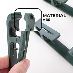 Kuber Industries Multipurpose Bar Hooks & Pins for Laundry, Kitchen, & Wardrobe ABS|Durable, Strong Grip|Easy to Use| Pack of 15 |Green