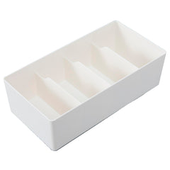 Urbane Home Cloth Storage Box 4 GridDrawer Divider|Wardrobe Organizer For clothes (White)
