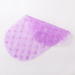 Kuber Industries Bath Mat | PVC Bathroom Mat | Shower Bath Mat | Floor Tub Mat | Bathroom Oval Mud Mat | Anti-Skid Shower Bathroom Mat | Q-01B | Purple