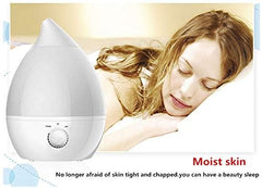 Homestic 2.4L Electric Humidifier for Room Moisture & Aroma Diffuser for Cold and Cough | Drip Shape Humidifier for Living Room & Office Fragrance | Car & Room Freshner Machine | White