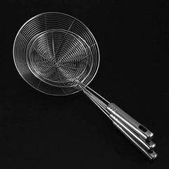 Heart Home Stainless Steel Deep Fry/Mesh Strainer/Jhara/Puri Strainer Set of 3 Pcs (14 & 16 & 18 cm)- HEART7112