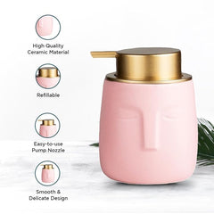 Urbane Home Liquid Soap Dispenser | Handwash Soap Dispenser | Soap Dispenser for Wash Basin | Shampoo Dispenser Bottle | Bathroom Dispenser Bottle | ZX014GY | 350 ml | Gray