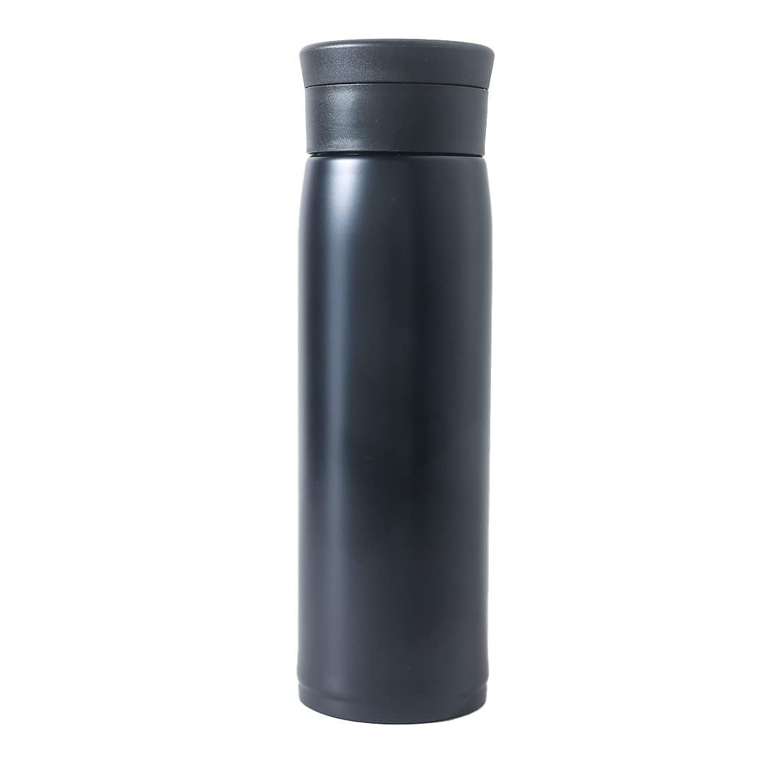 Kuber Industries LeakProof Insulated Stainless Steel Water Tumbler Bottle for Men's | Water Bottle for Office & Kids | Ideal for Gym, Home, Hiking & Travel | CO230201A-Black