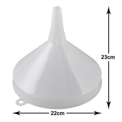 Heart Home Wide-Mouth Plastic Funnel for Quick and Clean Transferring Liquids, Between Pitchers, Bottles, Cans and Containers (Tranasparent) -50HH01122, Standard
