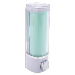 Urbane Home Manual Shampoo & Soap Dispenser | Wall Mounted | Soap Dispenser for Kitchen & Bathroom | Refillable, Lightweight & Durable | Easy to Clean | Green Color