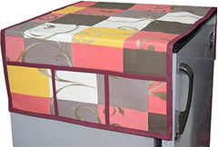 Kuber Industries Cloth 3 Pieces Fridge Mat, 1 Piece Handle Cover and 1 Pieces Fridge Top Cover (Multi)-CTKTC2780
