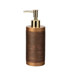 Kuber Industries Premium 5 Pcs Poly Resin Bathroom Accessories Set - Soap Dispenser (300ml), Soap Dish, Towel Tray, Tissue Box & Amenity Box | Moisture-Resistant, Non-Fragile, Scratch-Proof | Brown