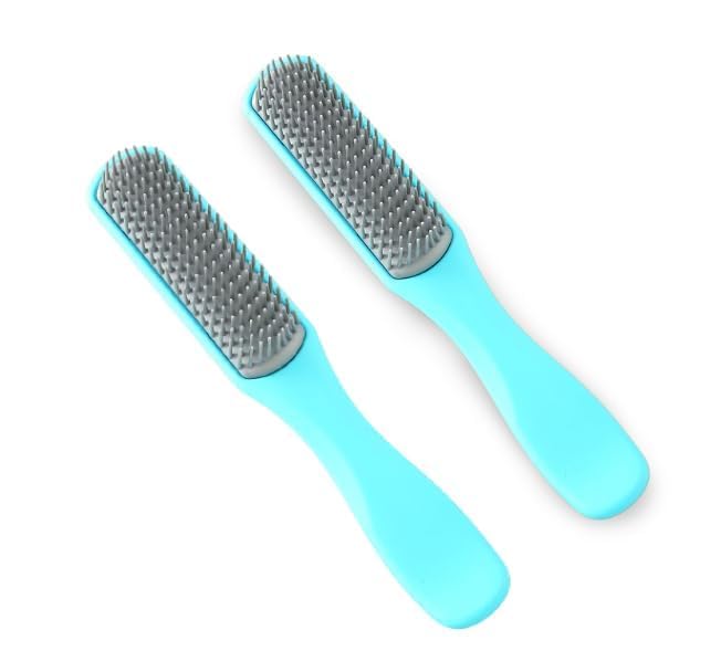 Heart Home Hair Brush | Flexible Bristles Brush | Hair Brush with Paddle | Straightens & Detangles Hair Brush | Suitable For All Hair Types | 2 Piece | C19-BLE-S | Small | Blue