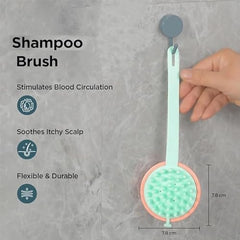 Homestic Pack of 2 Hair Massager Brush | Soft Silicone Bristles | Shampoo Brush for Hair Washing | Scalp Massager | Massager Brush For Dandruff | XJWTEU | White