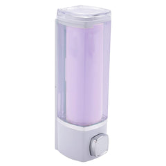 Urbane Home Manual Shampoo & Soap Dispenser | Wall Mounted | Soap Dispenser for Kitchen & Bathroom | Refillable, Lightweight & Durable | Easy to Clean |Purple