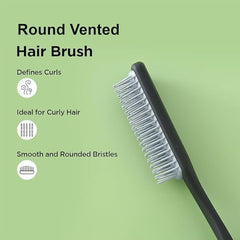 Kuber Industries Hair Brush | Flexible Bristles Brush | Hair Brush with Paddle | Straightens & Detangles Hair Brush | Suitable For All Hair Types | Pack of 2 | C19-BLK-S | Small | Black