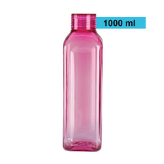 Kuber Industries BPA Free Plastic Water Bottles | Unbreakable, Leak Proof, 100% Food Grade Plastic | For Kids & Adults | Refrigerator Plastic Bottle Set of 6|Pink (Pack Of 6)