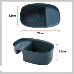 Kuber Industries Kitchen Organizer With Soap Holder|Premium PP|Durable & Sturdy|Multipurpose Bathroom Shelf|Smart Drainage Holes|TM21001|Pack Of 2|Blue