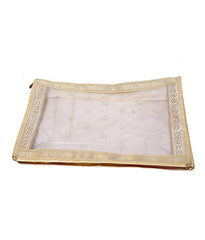 Kuber Industries 3 Piece Designer Polka Dots PVC Saree Cover Set, Transparent