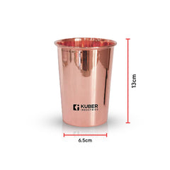 Kuber Industries Pure Copper Jug and Glass Set | BPA Free, Non Toxic, Rustproof, Durable, Lightweight | Jug with Lid| 2pcs Glass Set | Jug- 1.5L, Glass- 300ml Each