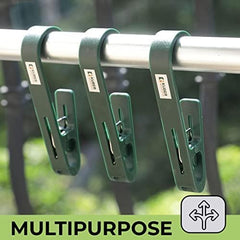 Kuber Industries Multipurpose Bar Hooks & Pins for Laundry, Kitchen, & Wardrobe| ABS|Durable, Strong Grip|Easy To Use|77024(g)|Pack of 9|Green