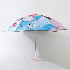 Kuber Industries Disney Mickey Mouse Print Umbrella For Kids|Automatic Umbrella For Rain-Pack of 4 (Multi)