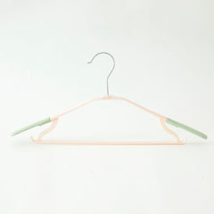 Kuber IndustriesPP Cloth Hanger Set of 15 With Zinc Plated Steel Hook (Green)