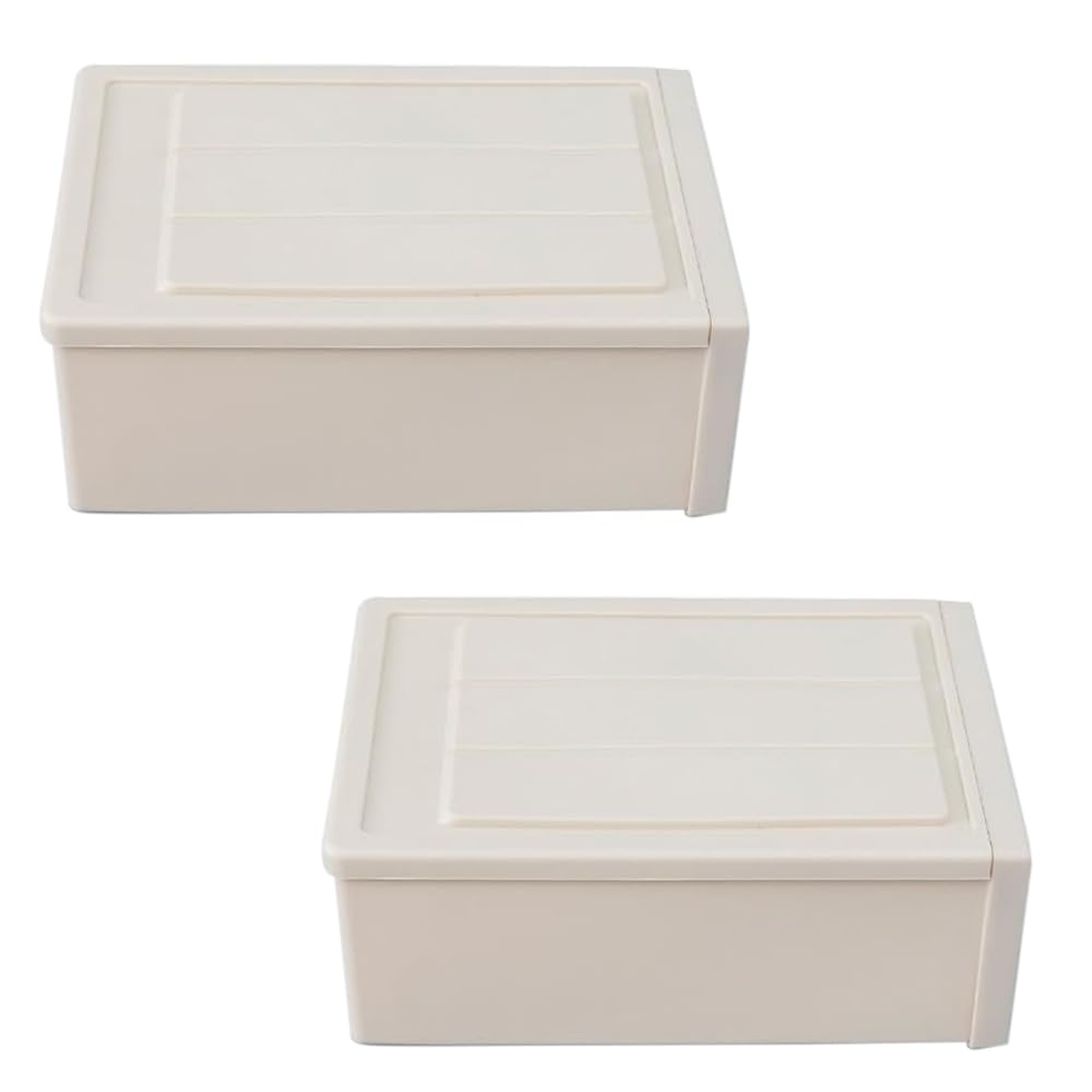 Kuber Industries Large Drawer/Cabinet Box|Plastic Desk Orgnizer|Storage Organizer For Cosmetic, Stationery,Small Items|Pack of 2|Pink|