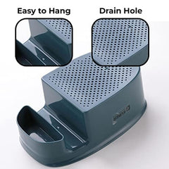 Kuber Industries Kitchen Organizer With Soap Holder|Premium PP|Durable & Sturdy|Multipurpose Bathroom Shelf|Smart Drainage Holes|TM21001|Pack Of 3|Blue