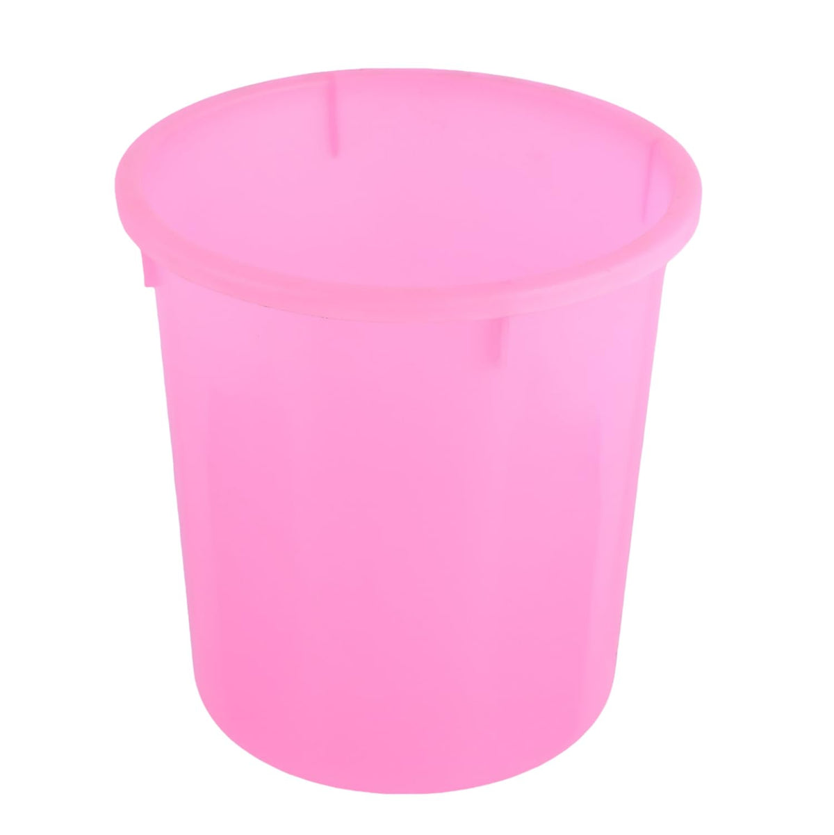 Kuber Industries Dustbin | Open Dustbin | Plastic Garbage Dustbin | Dustbin for Kitchen | Dustbin for Bathroom | Office Dustbin | Plain Sada Dustbin | 7 LTR | Pink