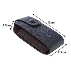 Kuber Industries Card Holder Wallet for Men Women|Debit Credit Card Holder|Wallet for Id, Visiting Card, Buisness Card|Button Closure|Blue (Pack of 6)