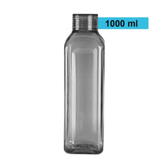 Kuber Industries BPA Free Plastic Water Bottles | Unbreakable, Leak Proof, 100% Food Grade Plastic | for Kids & Adults | Refrigerator Plastic Bottle Set of 6|Grey (Pack of 6)