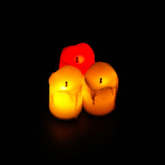 Kuber Industries LED Candles for Home Decoration|Battey Operated|Yellow Light |Safe & Easy to Maintain |Diwali Lights for Decoration, Along With Festivities & Parties|B0-051703B|Set Of 12 |(Pack Of 6)