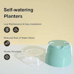 Urbane Home Flower Pot | Flower Planter Pots for Indoor | Flower Pots for Outdoor | Pot for Garden & Balcony Flowering | Self Watering Flower Pot | P43-3..| Pack of 4 | Multi