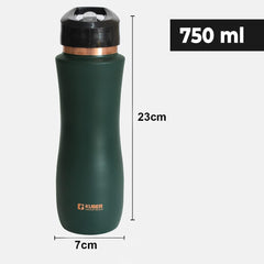 Kuber Industries Copper Water Bottle with Sipper | BPA Free & Non-Toxic | Leakproof, Durable & Lightweight | With Added Health Benefits of Copper |Easy to Clean | Maroon | Green (Pack Of 6)