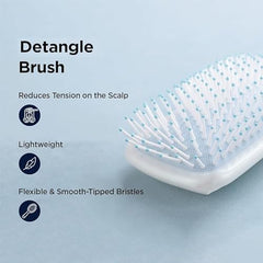 Kuber Industries Hair Brush | Bristles Brush | Hair Brush with Paddle | Detangles Hair Brush | Suitable For All Hair Types | Hair Brush Styling Hair | Pack of 2 | XH45BLE | Blue