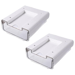 Kuber Industries Bottom Layer Large Drawer Storage Box|Plastic Cabinet Box For Storage|Pack of 2|White