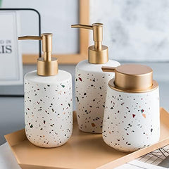 Kuber Industries Liquid Soap Dispenser | Handwash Soap Dispenser | Soap Dispenser for Wash Basin | Shampoo Dispenser Bottle | Bathroom Dispenser Bottle | 15 Piece Set | Pack of 5 | ZX027WT | White