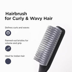 Urbane Home Hair Brush | Bristles Brush | Hair Brush with Paddle | Brush for Curly wavy Hairs | Suitable For All Hair Types | Hair Brush Styling Hair | C19BLK | Black