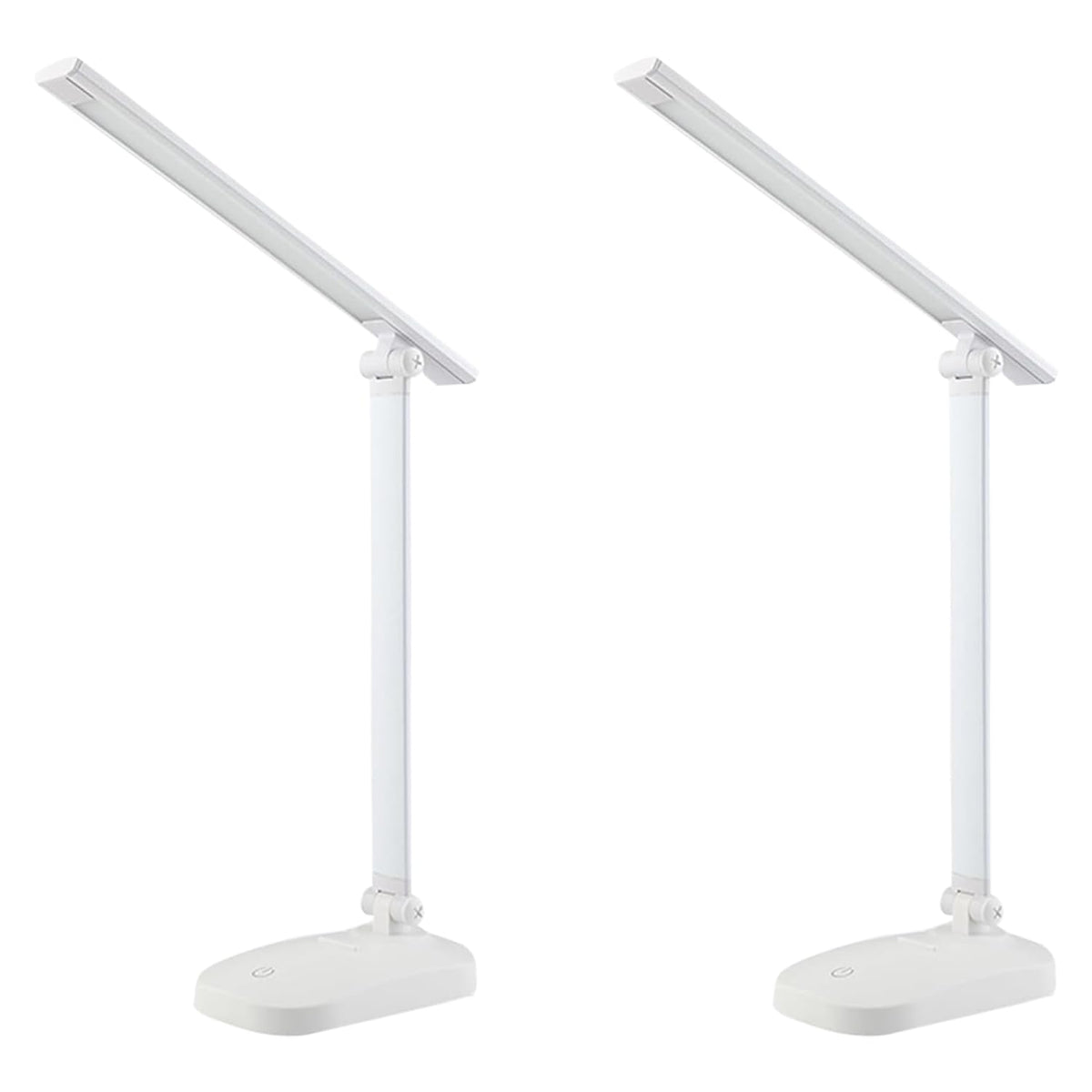 Kuber Industries Folding Mobile Phone Stand Lamp|White Light USB Plug-in|Led Table Lamp-Pack of 2 (White)