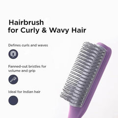 Kuber Industries Hair Brush | Bristles Brush | Hair Brush with Paddle | Brush for Curly wavy Hairs | Suitable For All Hair Types | Hair Brush Styling Hair | Pack of 3 | C19P.. | Purple