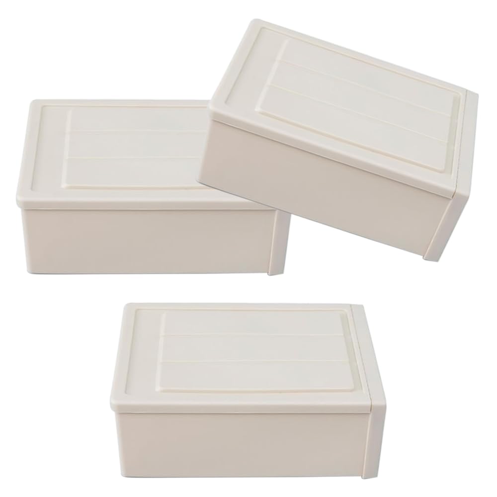 Kuber Industries Large Drawer/Cabinet Box|Plastic Desk Orgnizer|Storage Organizer For Cosmetic, Stationery,Small Items|Pack of 3|Pink|