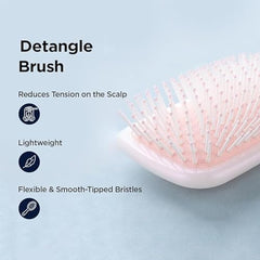 Kuber Industries Hair Brush | Bristles Brush | Hair Brush with Paddle | Detangles Hair Brush | Suitable For All Hair Types | Hair Brush Styling Hair | Pack of 3 | XH45PNK | Pink