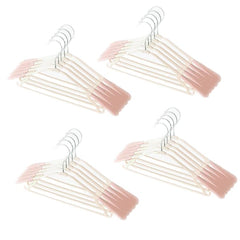 Kuber IndustriesPP Cloth Hanger Set of 20 With Zinc Plated Steel Hook (Pink)