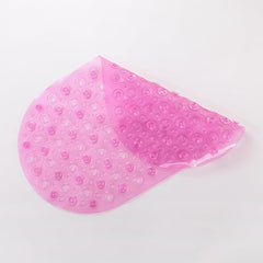 Homestic Bath Mat | PVC Bathroom Mat | Shower Bath Mat | Floor Tub Mat | Bathroom Oval Mud Mat | Anti-Skid Shower Bathroom Mat | Q-01C | Pink