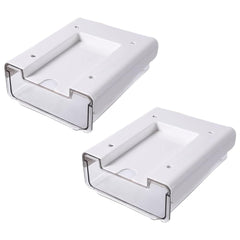 Kuber Industries Bottom Layer Small Drawer Storage Box|Plastic Cabinet Box For Storage|Pack of 2|White